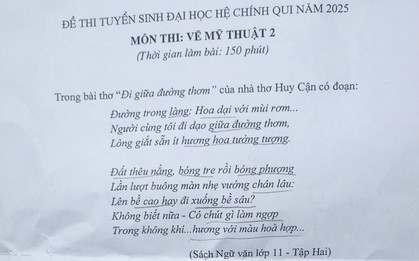Đề thi Vẽ đang hot nhất MXH: Thơ như đề Văn, ai đọc xong cũng thổn thức vì quá có gu!