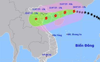 Bão số 3 Wipha đạt cấp cực đại, ngày mai vào vịnh Bắc Bộ
