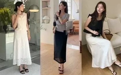Kiểu chân váy đơn giản mà giờ đi đâu cũng gặp, cứ mặc lên là sang xịn mịn miễn bàn