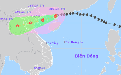 Bão số 3 (Wipha) dự báo đổ bộ vào Quảng Ninh - Nghệ An từ tối và đêm nay 21-7