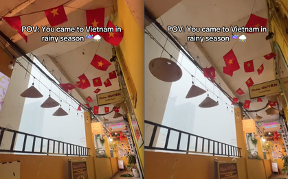 Du lịch Việt Nam gặp ngay trận mưa lớn, vị khách Thái Lan hô vang 1 câu cực "mặn" khiến dân mạng bật cười