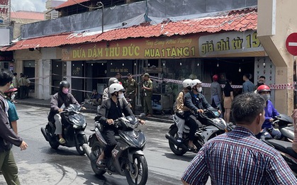 Cháy ở chợ Thủ Đức lúc giữa trưa