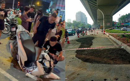 Vụ xe máy sụt “hố tử thần” trên đường Hà Nội: Hé lộ nguyên nhân bất ngờ