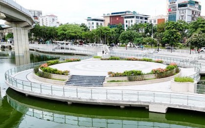 Diện mạo khang trang, hiện đại của hồ Hoàng Cầu sau một năm cải tạo