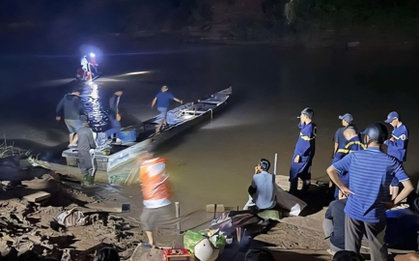 Xuyên đêm tìm kiếm thanh niên mất tích khi tắm sông sát biên giới