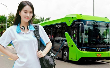Từ 18/8, hàng ngàn sinh viên ở 2 trường ĐH này có thể bắt tuyến buýt điện mới của tỷ phú Phạm Nhật Vượng để đi học, được miễn phí vé đến hết 2025