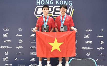Tống Nhật Minh và Xuân Đức "chốt sổ" cho đoàn Việt Nam tại PPA Hongkong với HCV đôi nam U18