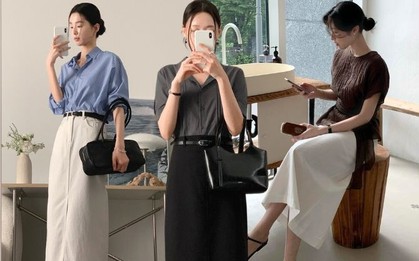 Mặc chân váy dài tới công sở: Phối đồ càng đơn giản như 10 cách này càng đẹp
