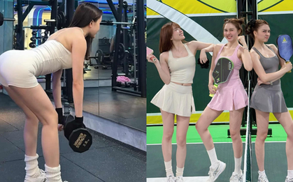 Thiều Bảo Trâm khoe vóc dáng nuột nà trong phòng tập, ngắm nhan sắc trên sân pickleball còn mê hơn