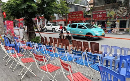 Công an Hà Nội dẹp bỏ tình trạng bán ghế giữ chỗ xem diễu binh, diễu hành A80
