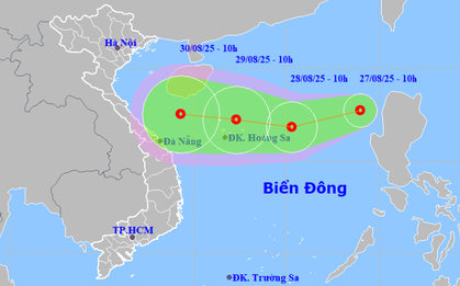 Áp thấp nhiệt đới hình thành trên biển Đông, hướng về đất liền nước ta