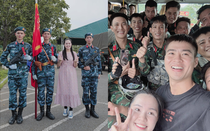 Tiểu thư Quỳnh Anh lên đồ như công chúa cùng Duy Mạnh đi đu chiến sĩ A80, khoe ảnh "thắng đời 1-0"