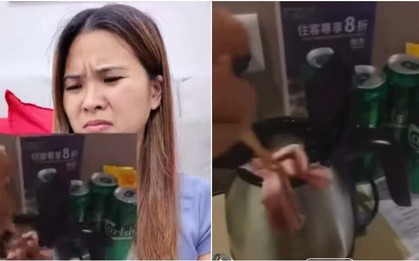 Mạng xã hội bức xúc trước clip khách lưu trú dùng ấm đun nước trong khách sạn nấu lẩu