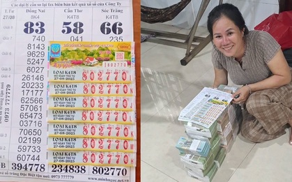 Một đại lý vừa đổi thưởng 7 tờ vé trúng độc đắc: Khách hơn 60 tuổi đi ô tô đến chở tiền về nhà
