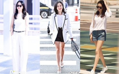 Son Ye Jin toàn mặc đồ siêu đơn giản ra sân bay, nhưng kỳ lạ là luôn đẹp và chuẩn mốt