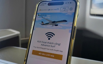 Vietnam Airlines bắt đầu kinh doanh Internet trên máy bay: 10 USD được vào web 1 giờ