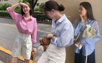 4 kiểu áo sơ mi "chuốc say" gái Hàn: Sành điệu, thanh lịch, phối cùng quần jeans hay chân váy đều ăn ý