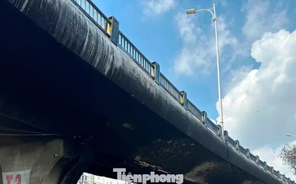 Kết quả kiểm định đường dẫn cầu Vĩnh Tuy sau vụ cháy hàng trăm xe máy