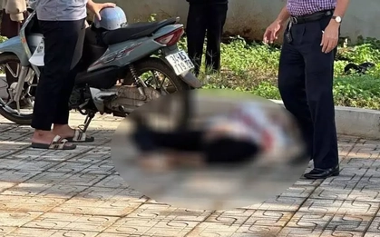 Một học sinh đi xe điện trong trường, tông vào tường tử vong