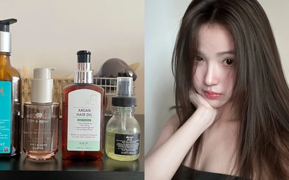 Cô nàng sắm gần chục loại dầu dưỡng tóc để dùng và chọn ra 5 sản phẩm chất lượng nhất cho tóc khô xơ