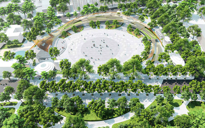 Phối cảnh quảng trường, công viên phía Đông hồ Hoàn Kiếm