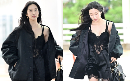 Moon Ga Young lần đầu hở bạo ra sân bay, bị dân Hàn chê tới tấp