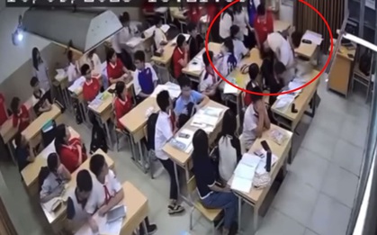 Học sinh lớp 7 túm tóc, xô ngã cô giáo ngay trong lớp ở Hà Nội: Nguồn cơn không ngờ