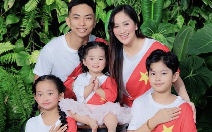 Gia đình Khánh Thi - Phan Hiển tung bộ ảnh yêu nước cực xịn, visual 3 "hot kid" khiến netizen xuýt xoa: Gen nhà này đỉnh!
