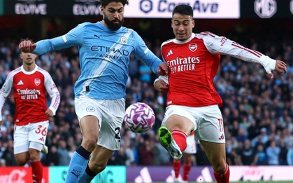 Kết quả giải Ngoại Hạng Anh: Ghi bàn phút 90+2, Arsenal thoát thua Man City