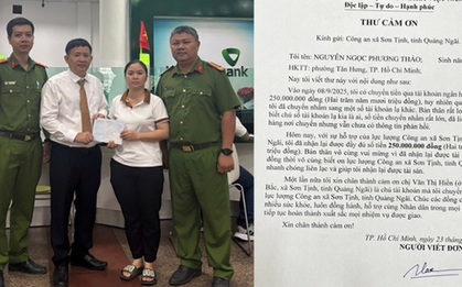 Người phụ nữ ở Quảng Ngãi bất ngờ phát hiện tài khoản Vietcombank nhận được 250 triệu từ tài khoản lạ