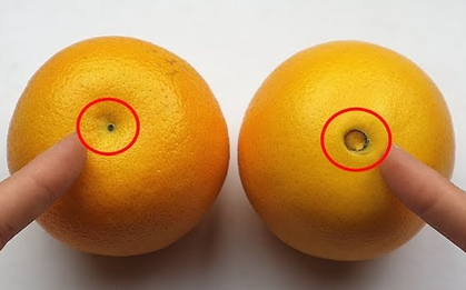 Mua cam, chỉ mất 10 giây học mẹo này là biết cam ngọt hay cam sượng