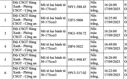 Hơn 200 chủ xe có biển số sau nhanh chóng nộp phạt nguội theo Nghị định 168