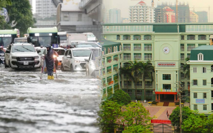 Hà Nội ngập nặng "nhớ đời": Học sinh ăn tối, ở lại trường qua đêm