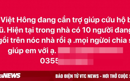Người dân Lào Cai trèo mái nhà, đăng Facebook cầu cứu khi lũ dâng ngập tầng 2
