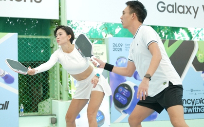 Mâu Thủy và chồng xuất sắc giành giải phụ Trendy Couple tại Fancy Pickleball #withGalaxy