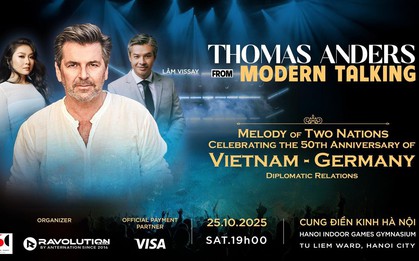 Thomas Anders (Modern Talking) hội ngộ khán giả Việt Nam ngày 25/10/2025 tại Cung điền kinh Hà Nội