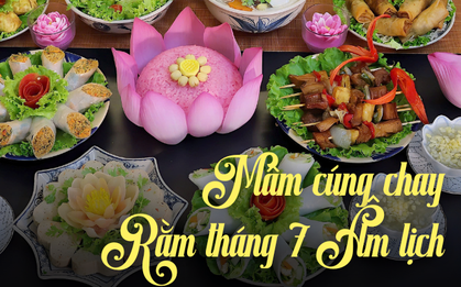 Mâm cỗ chay Rằm tháng 7 may mắn, an lạc từ mẹ đảm Hà Nội: 11 món ngon tinh tế, tròn vị đoàn viên