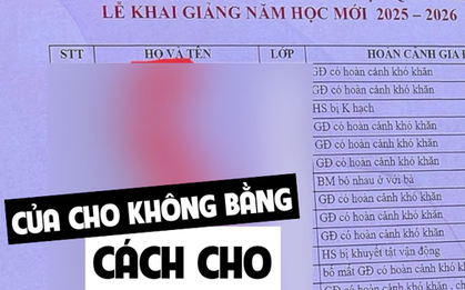 Tôi lặng người khi thấy danh sách trao quà công khai học sinh khó khăn: Thiếu một chút tinh tế, thừa một vết thương lòng!