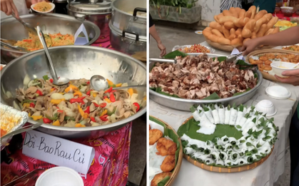 Đám giỗ miền Tây "lên đời" thành tiệc buffet: Bàn tiệc dài như quầy tại nhà hàng, món nào cũng xịn khiến ai cũng bất ngờ