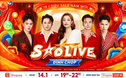Chưa gì đã nôn nao đến Tết với dàn sao “vuýp” đổ bộ tại đại tiệc Shopee Live 15.1