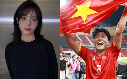 Lý Đức "thả thính" hotgirl bắn súng Phí Thanh Thảo cực mượt ngay trước trận tứ kết châu Á U23 Việt Nam vs U23 UAE