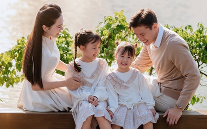 Ngắm bộ ảnh đẹp như ngôn tình của đội trưởng tuyển Việt Nam bên Hoa khôi Đại học Vinh và con gái nhỏ
