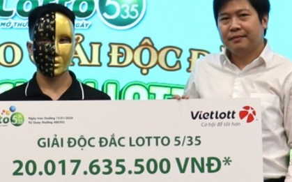 Một thanh niên trúng Vietlott hơn 20 tỉ đồng "hết sức bất ngờ"