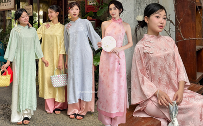 5 mẫu áo dài Tết duyên dáng, thi vị: Cứ diện lên người là xinh không có nhưng!