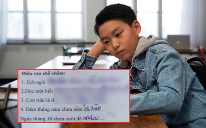Học sinh tiểu học điền câu thành ngữ "Ếch ngồi..." khiến dân tình cười đau ruột: Sai rành rành nhưng lại thấy... có lý!