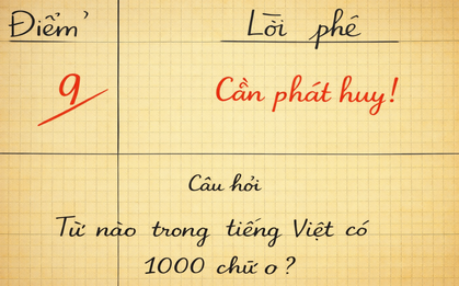 Từ tiếng Việt nào có 1000 chữ O? - 99,99% xin "đầu hàng"!