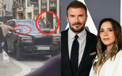 Bắt tận tay David Beckham xé bỏ giấy phạt kẹp trên Rolls Royce giá 21 tỷ khi đưa Victoria đi mua sắm