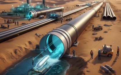 Siêu kỳ tích gọi tên quốc gia này: Bơm hàng tỷ lít nước biển, xây "dòng sông thép" giữa lòng sa mạc để giải cứu cơn khát của 37 triệu người