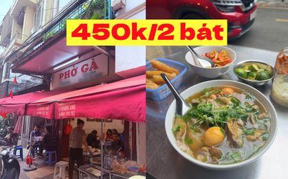 2 bát phở gà giá 450.000 đồng giữa phố cổ Hà Nội, đây là quán phở đắt nhất Việt Nam?