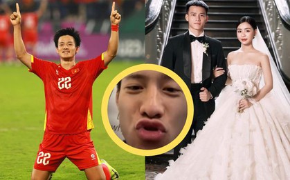 "Người hùng" Thanh Nhàn gửi ngay 1 nụ hôn cực ngọt cho vợ hotgirl khi ghi bàn giúp U23 Việt Nam giành HCĐ châu Á